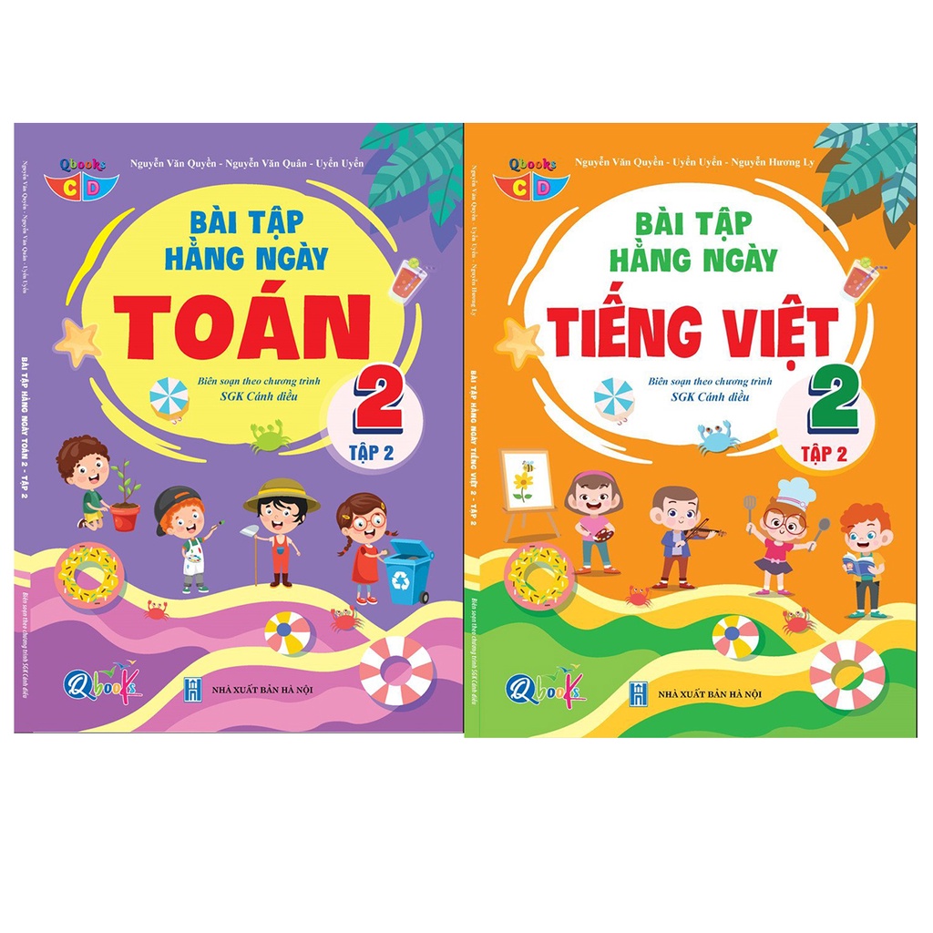 Sách - Combo Bài Tập Hằng Ngày Toán, Tiếng Việt Lớp 2 - Tập 2 - Cánh Diều (Bộ 2 Cuốn)