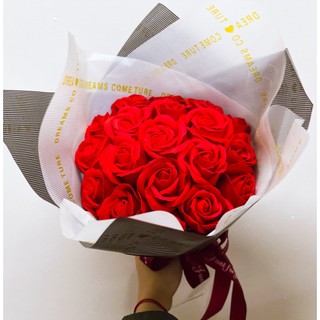 Bó hoa hồng sáp 18 bông quà tặng valentine, sinh nhật, 8/3 ..