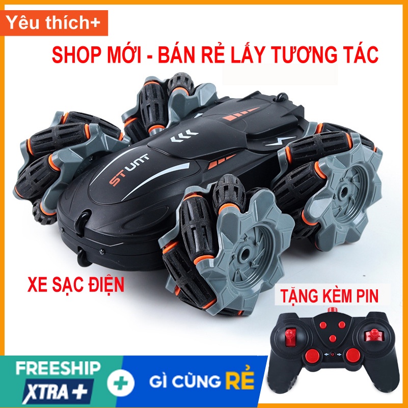 Ô tô điều khiển từ xa - điều khiển siệu nhạy pin cực trâu sạc - đồ chơi điều khiển từ xa xoay tròn