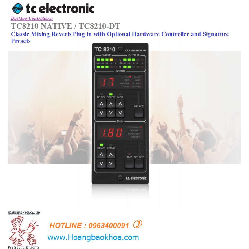 TC8210 NATIVE / TC8210-DT Controllers TC Electronic - Plug-in Reverb trộn cổ điển