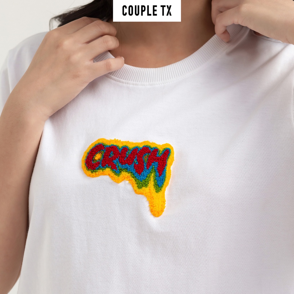 Áo Thun Nữ Couple TX Thêu Xù Crush WTS 2240
