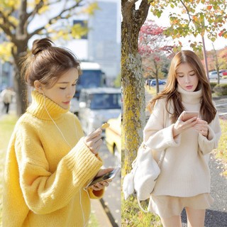 [ORDER] áo len ulzzang, áo len nữ đẹp dáng rộng tay dài cao cổ dày cổ lọ kiểu hàn quốc