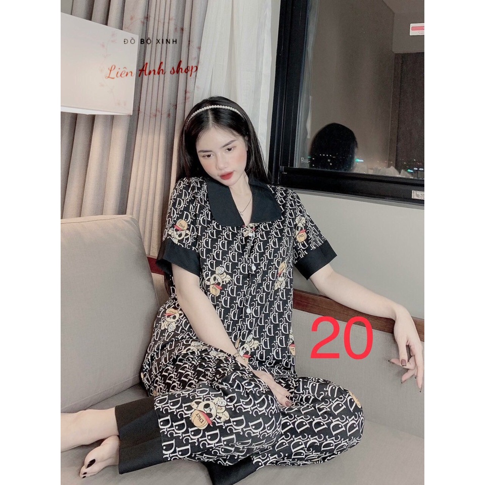 Bộ đồ ngủ pijama nữ cộc tay quần dài chất kate thái loại 1 sale sập sàn