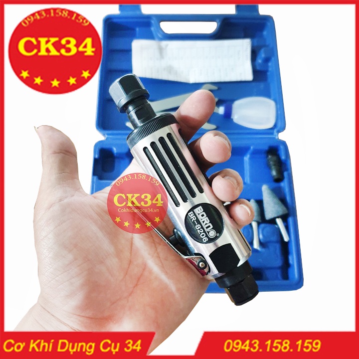 Bộ máy mài hơi, mài săm lốp cầm tay BORO kèm đầu mài chính hãng
