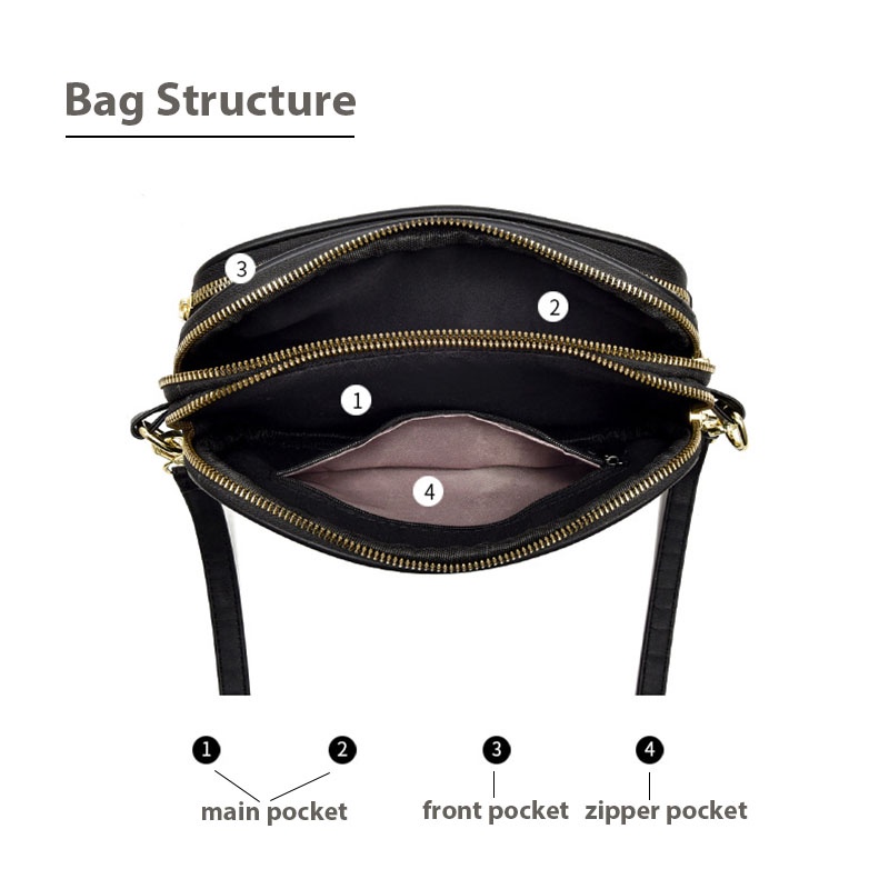 Túi Xách Da pu Nhiều Ngăn Phong Cách Hàn Quốc Thời Trang Cho Nữ