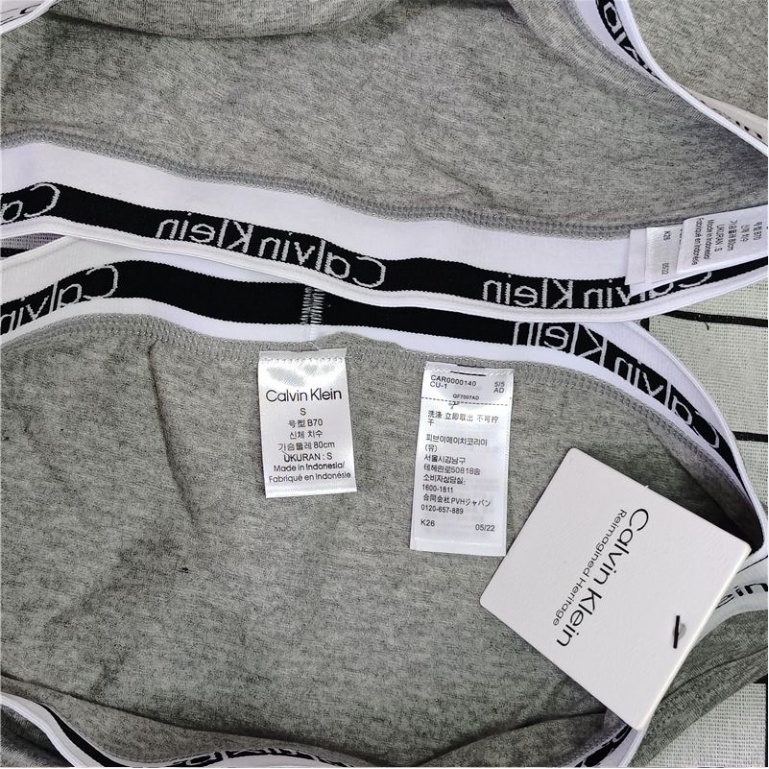 Bộ Đồ Lót Calvin Klein Chính Hãng 100% Cotton Thấm Hút Mồ Hôi Một Dây Mỏng QF7007