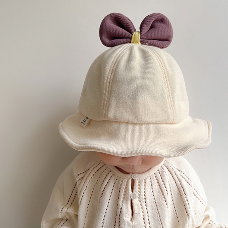 Mũ Tai Bèo Chống Nắng Vải Cotton Mềm Đính Nơ Dễ Thương Thời Trang Mùa Hè Cho Bé Gái 6-36  tháng