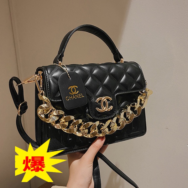 Hàng Có Sẵn Miễn Phí Vận Chuyển Túi Đeo Chéo Vai Dây Xích Hình Kim Cương Phiên Bản Hàn Quốc Độc Quyền Cho Nữ