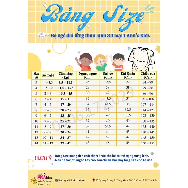 Bộ ngố 3D thun lạnh L1 bé gái in hoạt hình siêu cute
