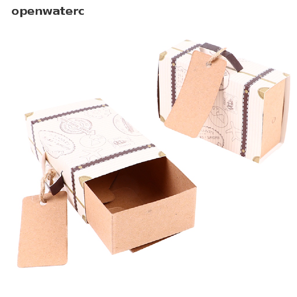 Set 10 Hộp Giấy Kraft Mini Đựng Kẹo / Sô Cô La Tiện Dụng Khi Đi Du Lịch