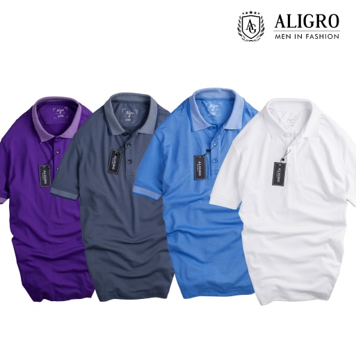Áo polo nam ngắn tay ALIGRO trơn chất liệu cotton cao cấp, thiết kế basic 4 màu ALGPLO2A4M