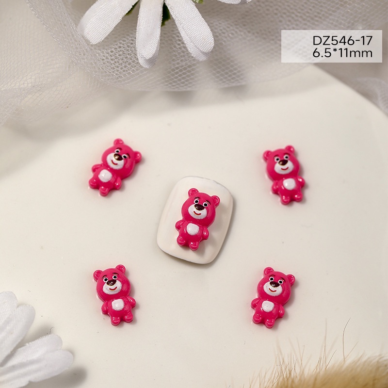 Túi 10 Phụ Kiện Trang Trí Móng Tay Hình Thỏ Gấu Kumi Ngôi Sao delu Nổi Tiếng Hoạt Hình Phổ Biến