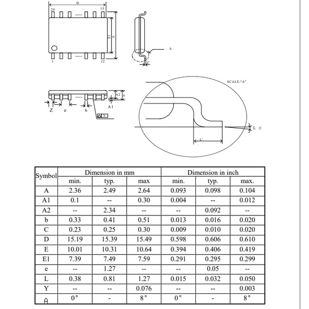 T62M0001A IC Power amplifier reverberation SOP-24