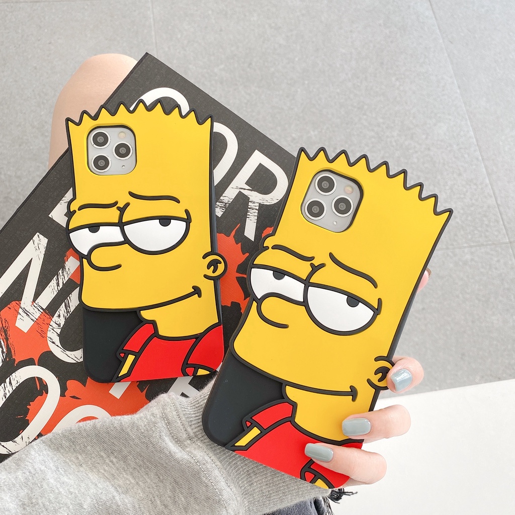 Ốp Điện Thoại TPU Dẻo Họa Tiết Hoạt Hình The Simpsons Dễ Thương Chống Sốc Cho iPhone 11 12 13 14 Pro Max XS XR 7 8 Plus