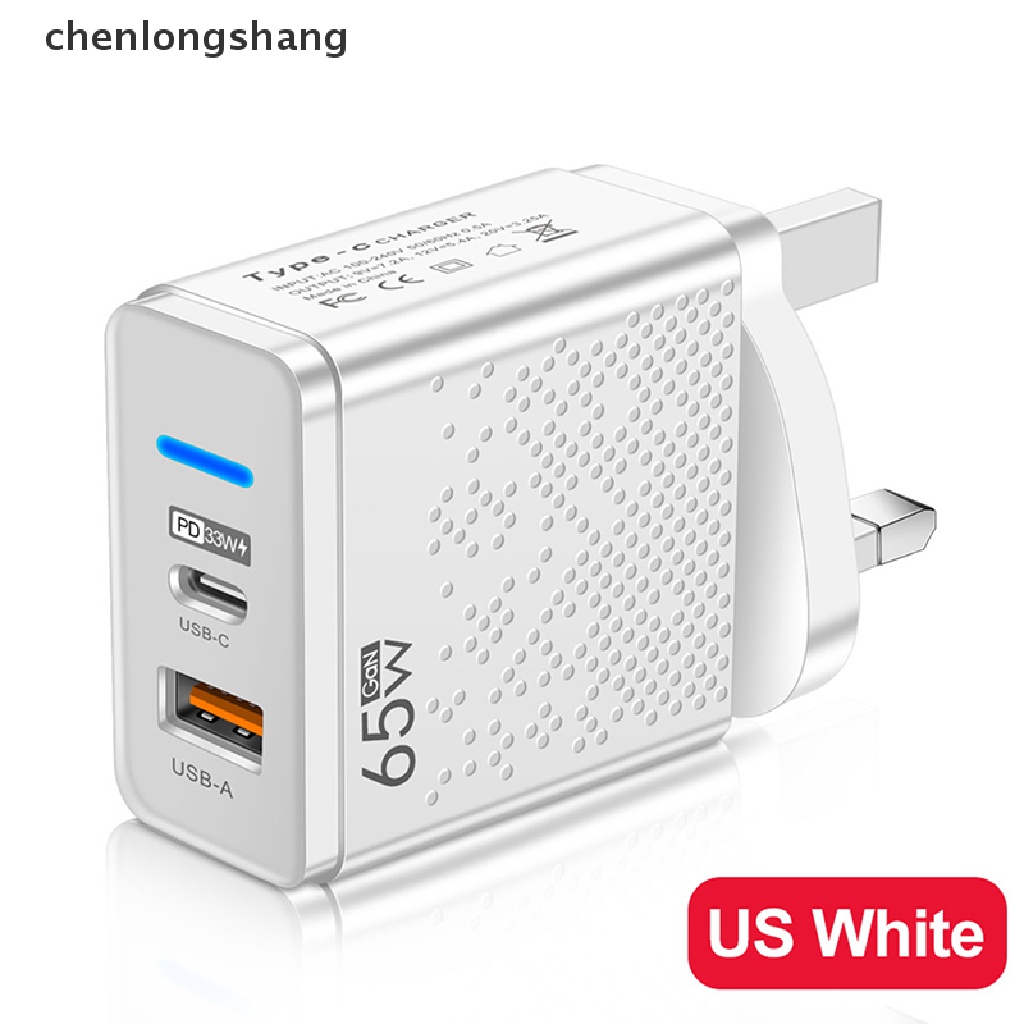 Cục Sạc Nhanh USB C 65W Cho Điện Thoại iPhone Xiaomi 12 Samsung Huawei QC 3.0