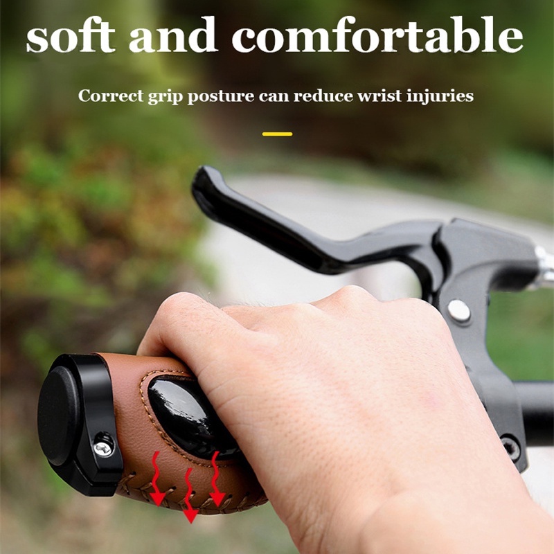 1 Cặp Vỏ Bọc Tay Lái Xe Đạp Bằng Silicon Mềm Mại Thấm Hút Tốt Tiện Dụng