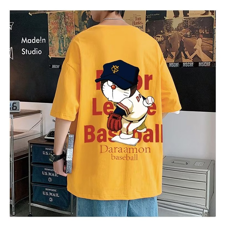 Áo Thun Nam Cổ Tròn Dáng Rộng In Chữ Phong Cách hip hop Hàn Quốc Cỡ M-5XL