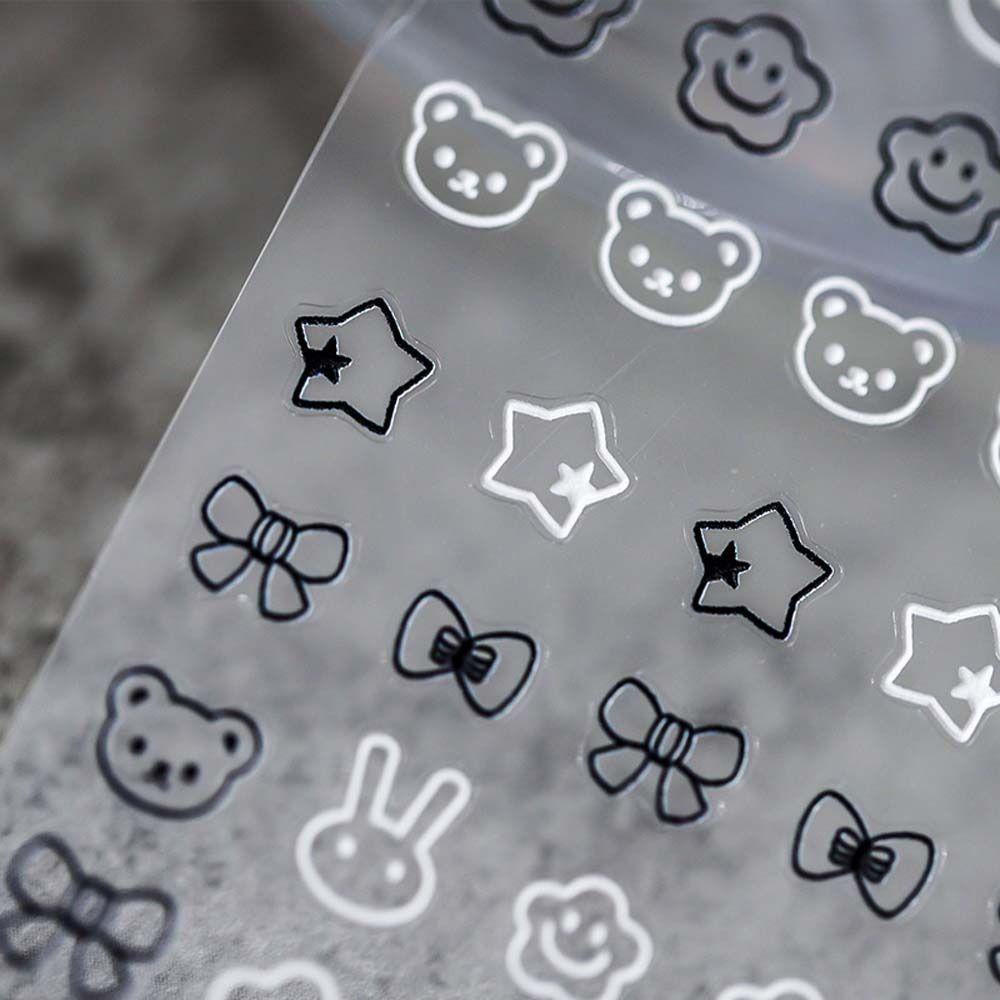 Nhãn Dán Trang Trí Móng Tay Tự Dính Họa Tiết Hoạt Hình Dễ Thương