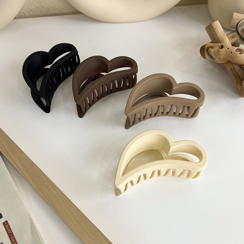 Kẹp Tóc Cà Phê Màu Cà Phê Sữa Nhám Kích Thước Lớn Thời Trang Thanh Lịch Cho Nữ