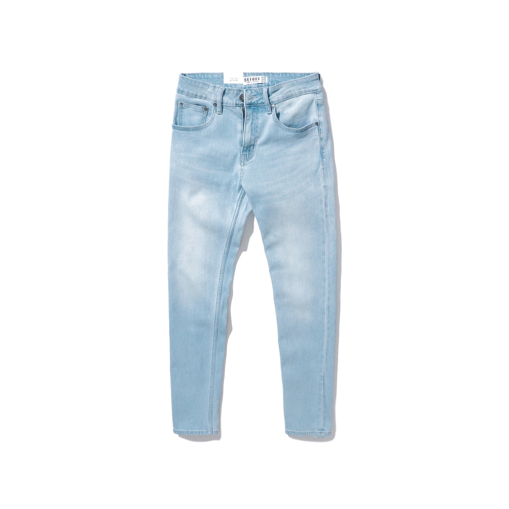 Quần jean nam, quần bò nam cao cấp slimfit DEFOXX xanh wash 230208