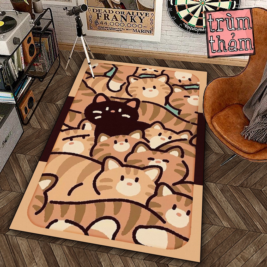 Thảm Trang Trí Jmcase Mèo Mướp Mèo Mun Mèo Con Kitty Kitten X Decor Phòng Ngủ Phòng Khách Văn Phòng