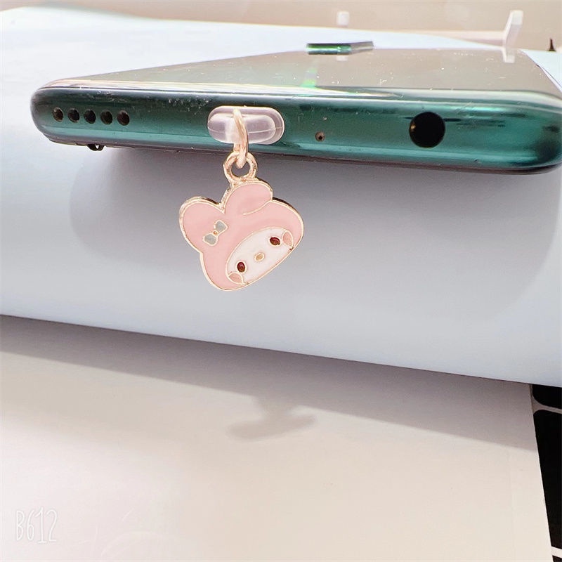 Nút Cắm Chống Bụi Kiểu Dáng Hoạt Hình Dễ Thương Trang Trí Điện Thoại Di Động