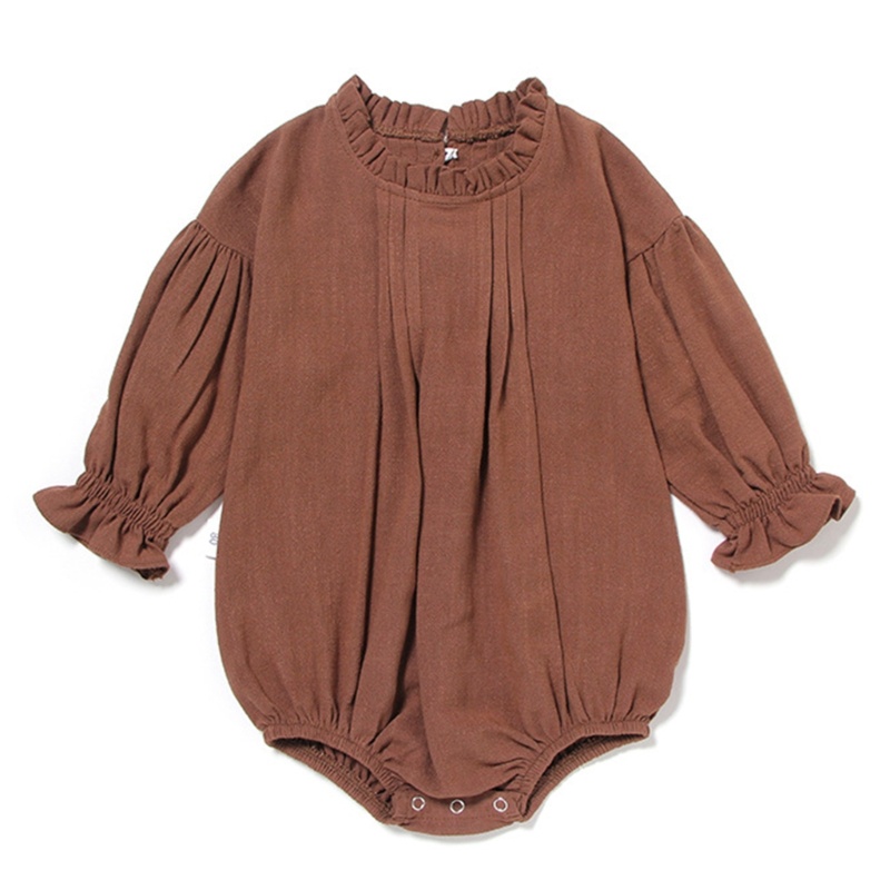 Áo Liền Quần Bằng Lanh Thoáng Khí Tay Phồng Thời Trang Mùa Hè Cho Bé Gái