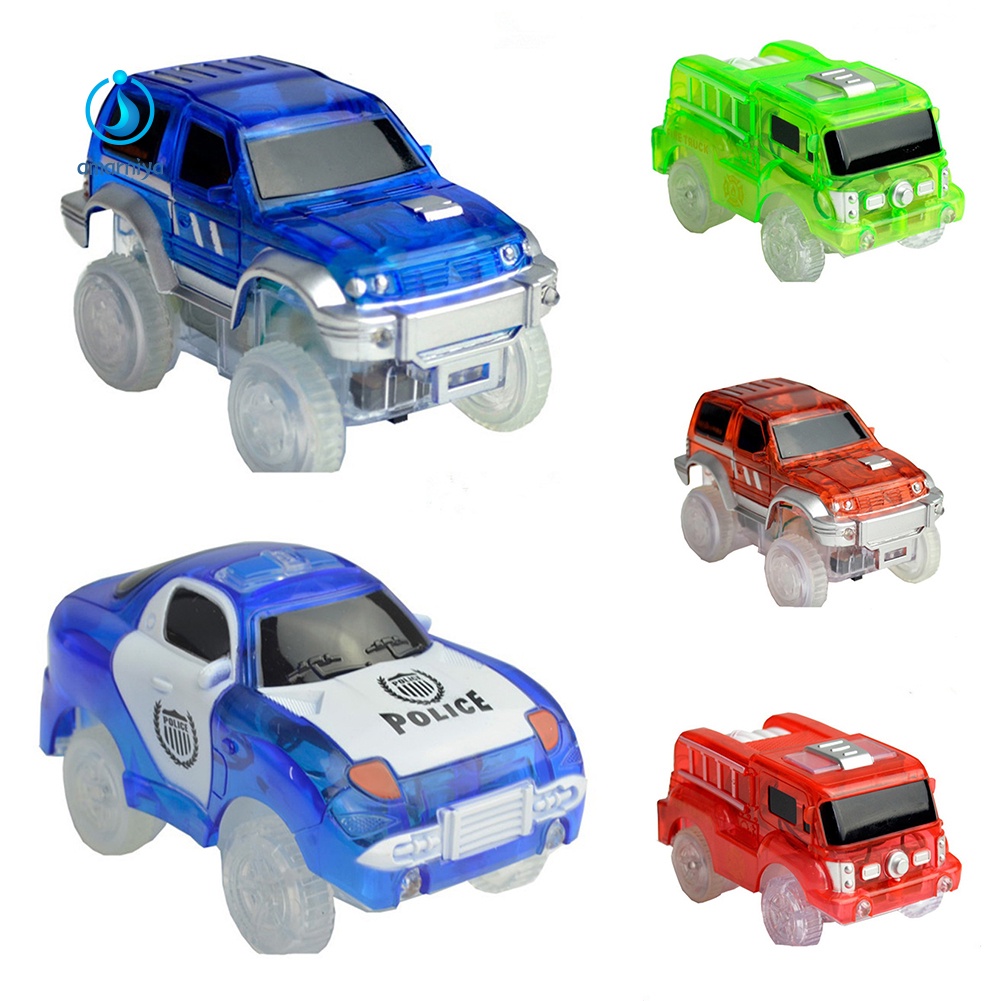 Bộ Phụ Kiện Đồ Chơi Lắp Ráp Đường Ray Xe SUV Có Đèn LED