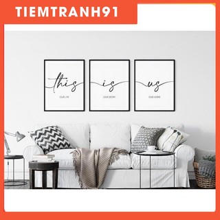 Tranh canvas cao cấp | tranh this is us, poster, decor, typography, quote 2