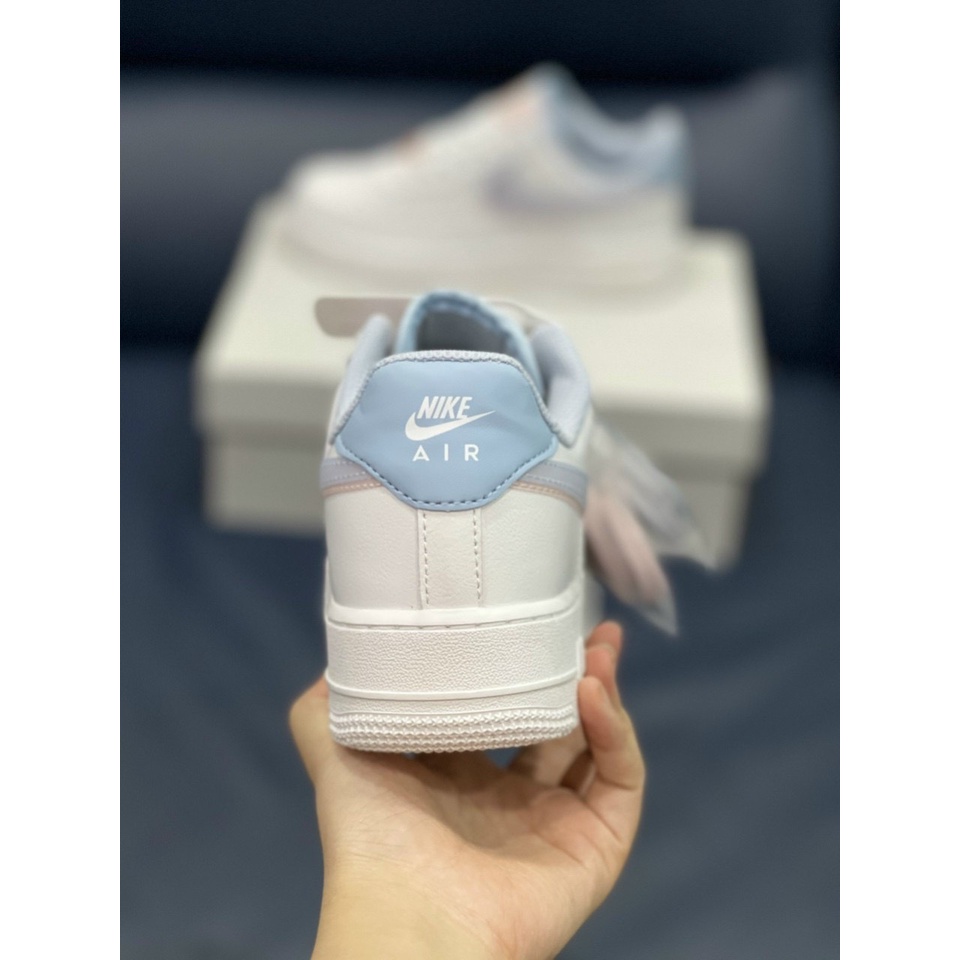 Giày thể thao nam nữ air force 1,giày sneaker njke af1 xanh hồng,af1 vệt xanh hồng ful box