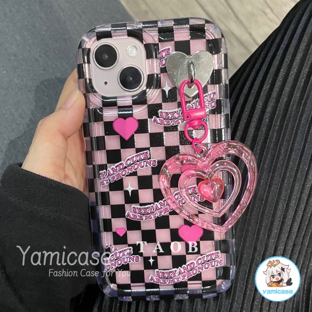 Cho Iphone 11/11 Pro Max Ốp Điện Thoại Tpu Mô Hình Trái Tim Mặt Dây Chuyền Tình Yêu / Chống Sốc Màu Hồng Cho Iphone 12/12 Pro Max/13/13 Pro/13 Pro Max /14/14 Pro/14 Plus/14 Pro Max 6 Plus/7 Plus/8 Plus 6/7/8/G/ Xr Xs