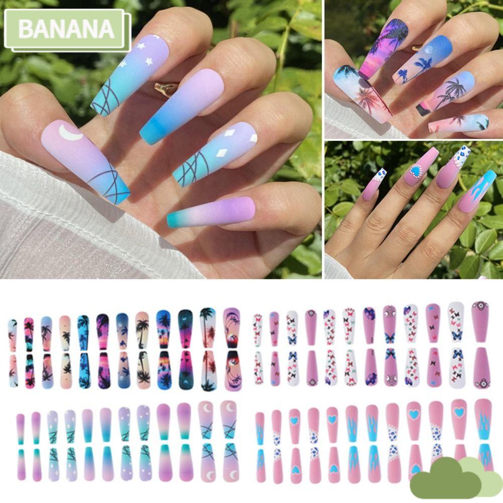 1 24 Móng Tay Giả Dạng Nhấn Tiện Lợi