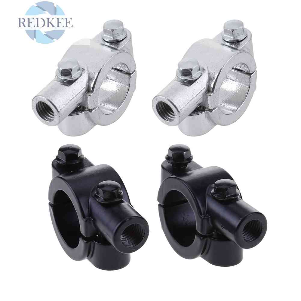 Bộ 2 Giá Đỡ Gương Chiếu Hậu 22mm Bằng Kim Loại Gắn Tay Lái Xe
