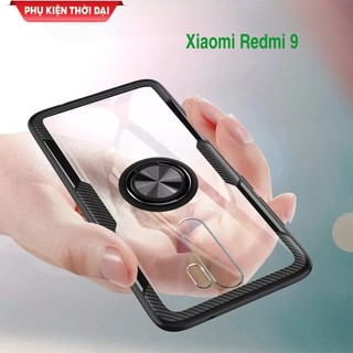 Ốp lưng Redmi 9 nhẫn iring lưng trong viền màu chống sốc bảo vệ toàn diện