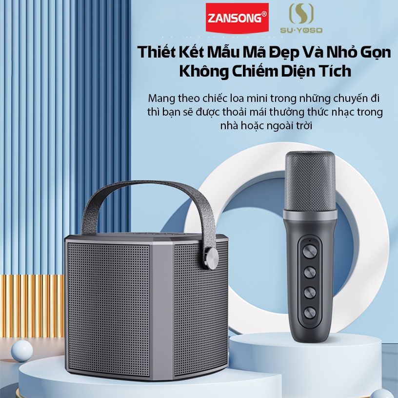 Loa Karaoke Bluetooth YS 102 Kèm 1 Micro Không Dây Siêu Hay