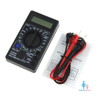 DT-830D Mini Pocket Digital Multimeter 1999 Counts AC/DC Volt Amp Diode hFE Continuity Tester Ammeter Voltmeter Ohmmeter