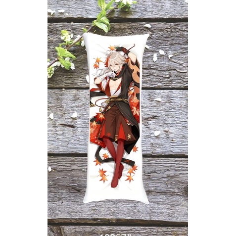 Gối ôm kaedehara kazuha build dài 40x1m/ Gối in hình kaedehara kazuha build