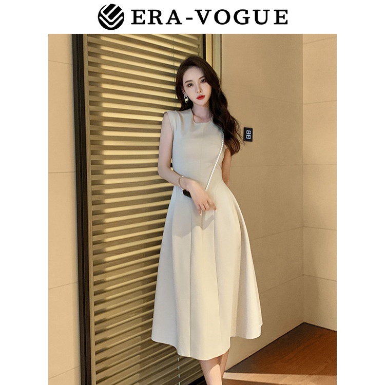 EraVogue🌷 Đầm Chữ A Không Tay Cổ Tròn Thời Trang Dành Cho Nữ váy dạ hội 5138