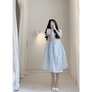 Váy bbd gấm hoa dập nổi by Samhyewear