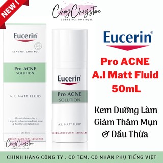 [TEM CTY] Kem dưỡng Eucerin Proacne A.I Matt Fluid 50ML - kiềm dầu, giảm mụn