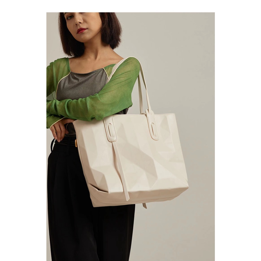 Ielgy Túi Tote Đeo Vai Sức Chứa Lớn Hình Thoi Đơn Giản Thời Trang Cao Cấp