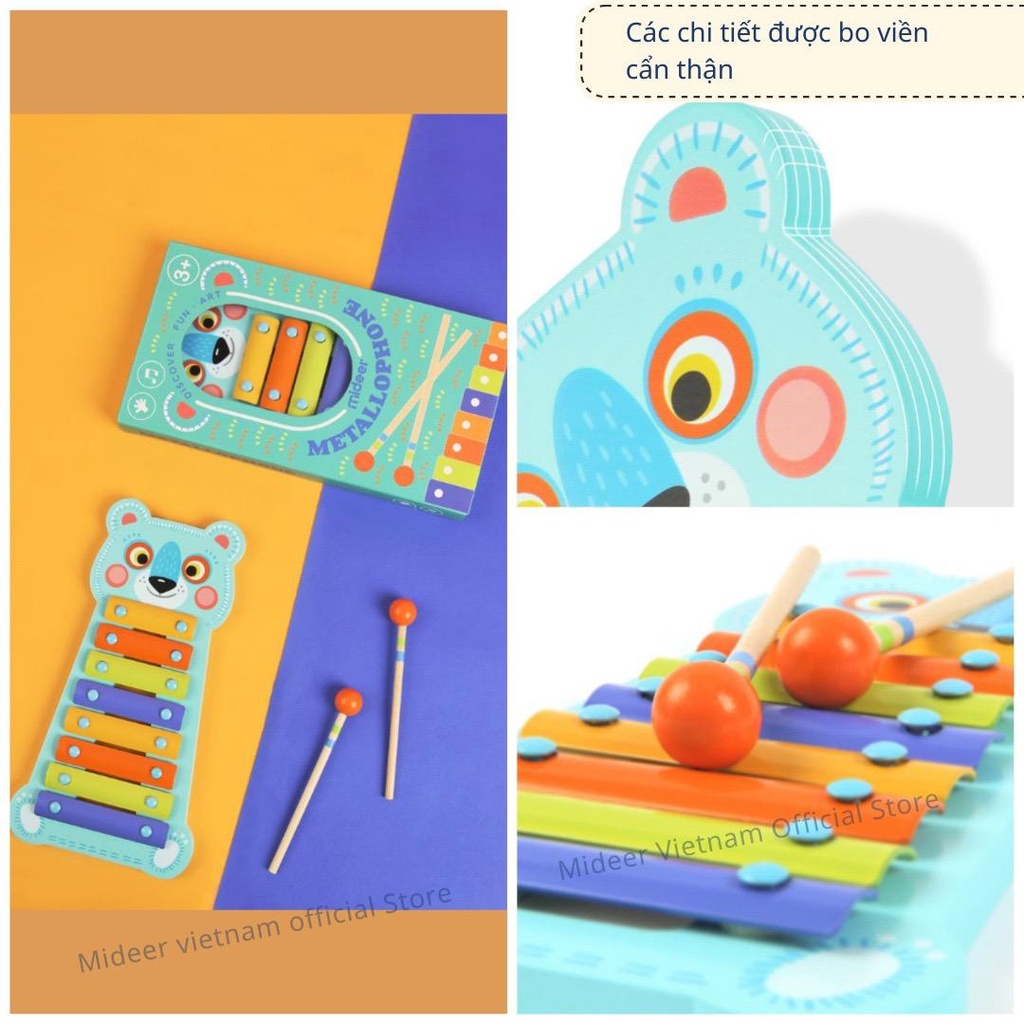 Đàn Xylophone 8 nốt Mideer Xylophone gõ âm thanh chuẩn cho bé