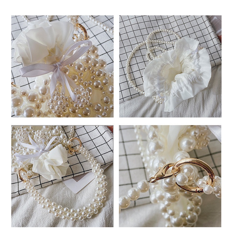 Túi Xách Đeo Chéo Đính Hạt Ngọc Trai Thời Trang Mùa Hè Mới 2023 Dành Cho Nữ