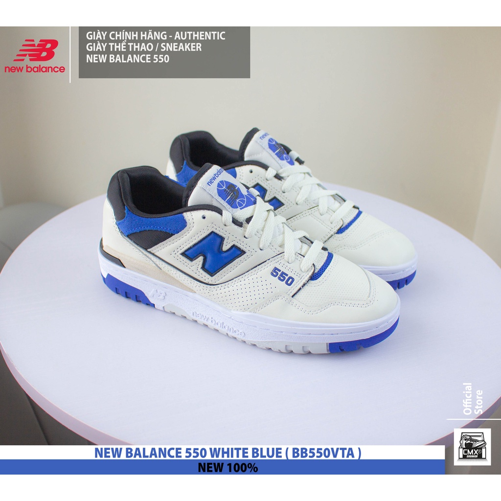 Giày New Balance 550 WHITE BLUE  - AUTHENTIC 100%