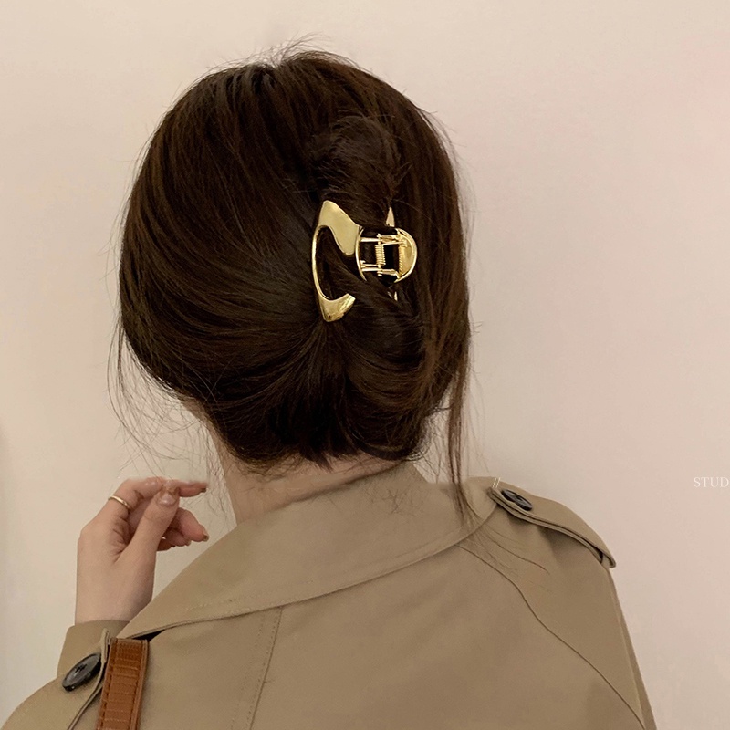 Frigid Kẹp Tóc Kim Loại Cao Cấp Màu Đen Hàn Quốc Cho Nữ