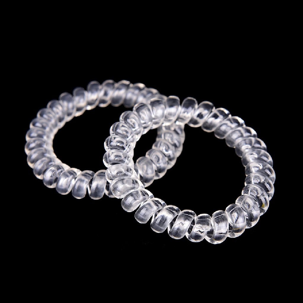 Set 5 Dây Buộc Tóc Cao Su Co Giãn Trong Suốt Cho Nữ