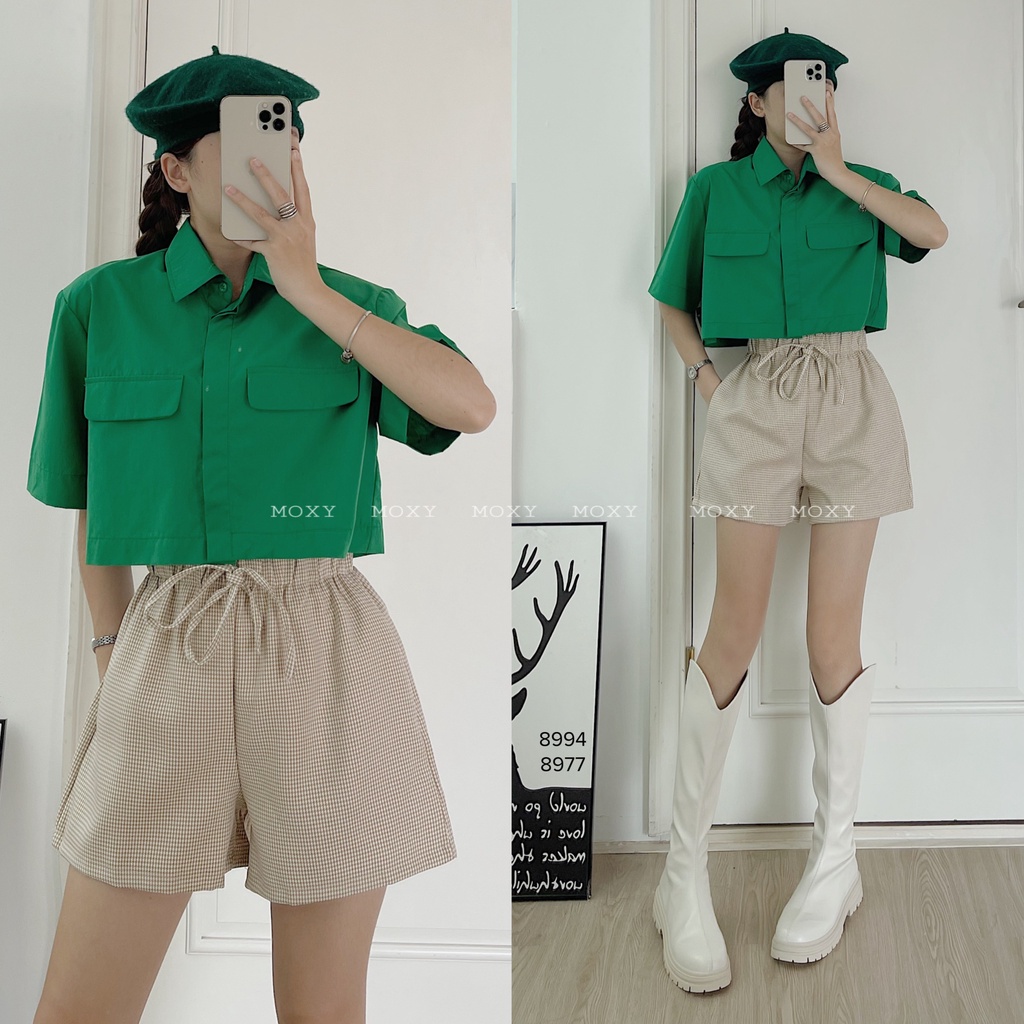 SP008977-Quần short caro nhí