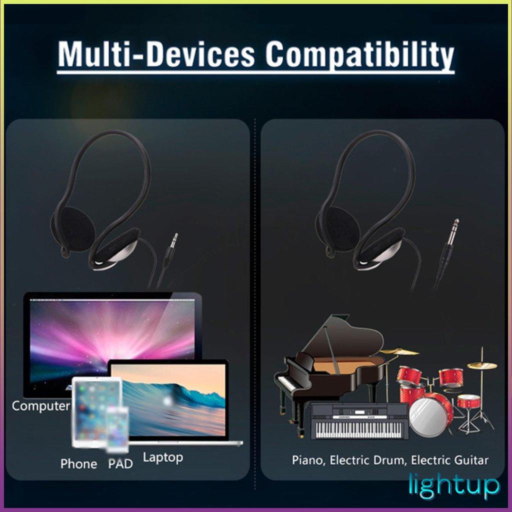 Tai nghe dây đeo cổ có đầu cắm đàn piano cho điện thoại Tv và PC