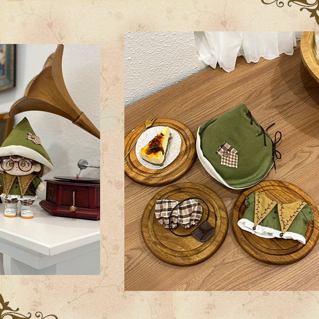 Outfit  Doll 15cm 20cm - Set "Sorrel" - BST 🍃𝓯𝓪𝓲𝓻𝔂 𝓯𝓸𝓻𝓮𝓼𝓽 🍃