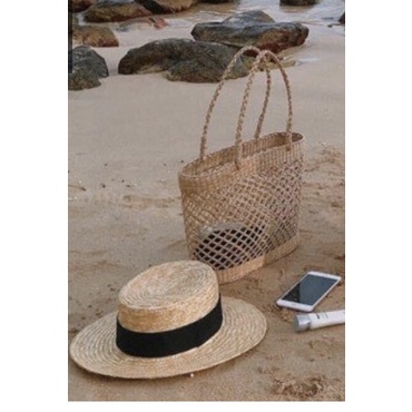 Túi xách cói thời trang đi chơi phong cách hàn quốc dễ thương, cute, túi đi học, túii cói đan móc